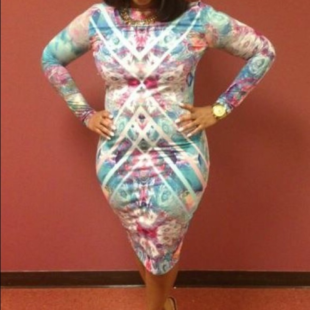 ASOS Multi- Colored Midi Dress